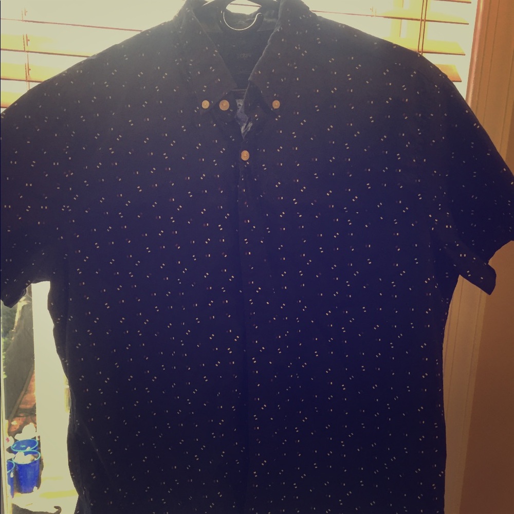J Crew Short Sleeve Blue button down
